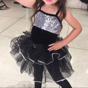 Black sequined one piece tutu